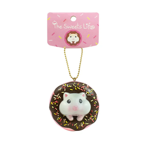 Hamster Squishy Toys - Slow Rising Squishy Toy  Strawberry Chocolate Donut  Squishy for Kids, Girls, Boys, Adults 10 Pack