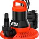 DOKO Automatic Pool Cover Pump, 1/3 HP Submersible Water Pump with 25 FT Power Cord, 2600 GPH Drain Pump for Pool Cover, Basements, and Rooftops