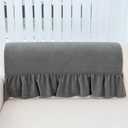 MDSASFD Pet Couch Covers for Sofa, Dog Couch Cover Washable, Cat Couch Protector Non-slip, Pet Sectional Sofa Covers with Skirt, Sofa Cover for Armrest&Backrest(1pc/Dark Grey/27.5"[27.5"+7.8"Skirt])