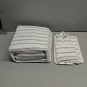 Stone Cottage Sheet Set King Cotton Striped w/ Pillow case Soft Gray( 4-Piece) 108x102 in
