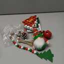 Christmas Tiered Tray Decor 10 PCS Christmas Decorations for Home - Christmas Table Decor Wooden Signs & Christmas Gnome Plush Set - Farmhouse Christmas Tray Decor Kitchen Table Mantel Christmas Party (A1.red & Green)