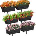 Sunexinlo 3-Tier Vertical Garden Planter with 6 Boxes, 31" Tall Raised Garden Bed with Adjustable Feet for Herbs, Flowers, Vegetables, Ideal for Indoor, Outdoor, Patio, Balcony, Deck Use, Black