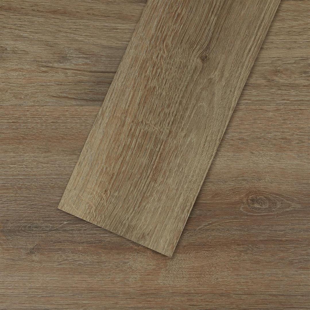 Mysflosy Peel and Stick Floor Tiles, Self-Adhesive Luxury Vinyl Flooring Plank, 6'' x 36'', 36 Pack 54 Sq.Ft, Waterproof DIY Deep Wood Grain Planks Easy to Install for Kitchen, Living Room