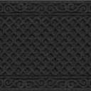 Apache Mills Textures Iron Lattice 2' x 5' Non Slip Weather and Stain Resistant Entrance Door Mat, Onyx 