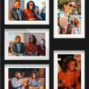 5x7 Picture Frame Collage Holds 5 Photos Made of High Definition Glass, Mat for Display 4x6 Picture Frame Collage Photo for Wall Decor Black (13.07x16.26 (4x6 or 5x7 opening))