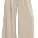 PRETTYGARDEN Womens Fall Wide Leg Trousers 2025 High Elastic Waist Loose Pleated Long Flowy Palazzo Work Pants with Pockets (Apricot, Medium)