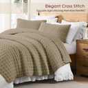 WDCOZY King Size Quilt Bedding Sets with 2 Pillow Shams, Lightweight Soft Bedspread Coverlet, Quilted Blanket Thin Comforter Bed Cover for All Season, 3 Pieces, 104x90 inches, Taupe