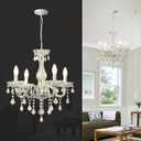 4-Light Farmhouse Crystal Chandelier, small