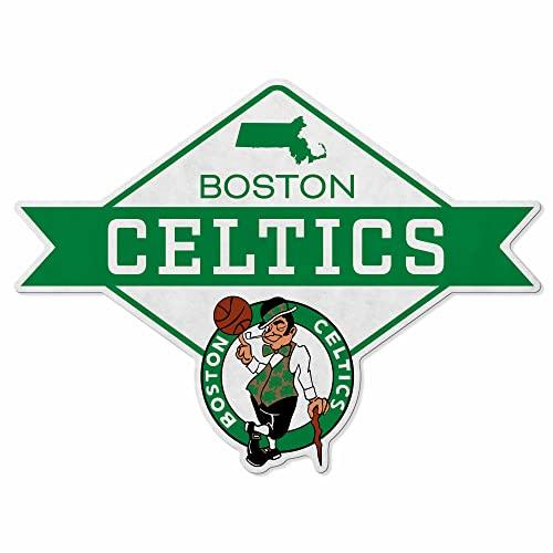 Rico Industries NBA Boston Celtics Diamond Shape Cut Pennant - Home and Living Room Décor - Soft Felt EZ to Hang