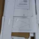 COMHOMA Makeup Vanity Desk with Mirror and Lights, Large Vanity Table with 6 Drawers & 1 Storage Cabinet, White Bedroom Dresser Table for Girls, 3 Color Modes Adjustable Mirror, White