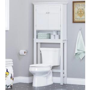 Spirich Over The Toilet Storage Cabinet, Bathroom Shelf Over The Toilet, Over Toilet Bathroom Organizer (White)