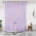 Shower Curtain Liner - Premium Clear Lavender PEVA Shower Liner with 3 Magnets and Metal Grommets, Waterproof Lightweight Standard Size Bathroom Curtains - Translucent Lavender (72"W x 72"L (Pack of 1))