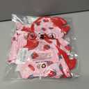 Renotemy Baby Girl Swimsuit Toddler Girls One-Piece Swimsuit Summer Beach Bikini Girl Bathing Suits with Hat 0-24 Month (Strawberry)