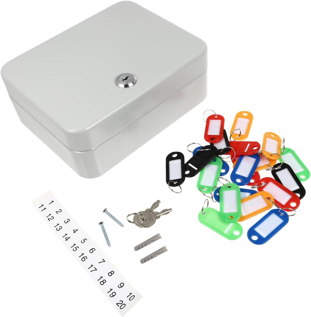 Homoyoyo Key Security Cabinet with Key Lock Wall Mount Key Management Box for Home and Office Design Key Capacity for Schools and Real