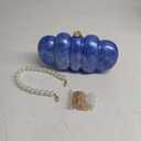 Cloud Acrylic Clutch Purse Marble Acrylic Bag Women Unique Evening Bag Pearl Chain Crossbody Handbag (Blue)