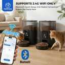 PAPIFEED Automatic Cat Feeder with App, 2.4G WiFi Cat Food Dispenser, 3L Slow Feeder Timed Cat Feeders for Dry Food, 10 Meals/Day, 6 Portions/Meal, Dual Power Supply Smart Pet Feeder for Small Dog