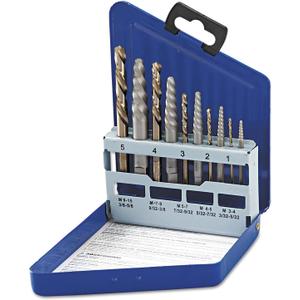 Irwin Tools IRWIN Screw Extractor/Drill Bit Set, 10-Piece (11119)