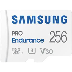 Samsung PRO Endurance 256GB MicroSDXC Memory Card with Adapter for Dash Cam, Body Cam, and Security Camera, Class 10, U3, V30 (MB-MJ256KA/AM)