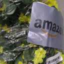 Artificial Faux Hanging Flowers Plants Baskets for Outdoor Outside, Fake Silk Yellow Orchid Trailing Vines in Planter Realistic UV Resistant for Balcony Porch Decor