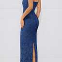 PRETTYGARDEN Summer Dresses for Women 2026 Lace Floral Bodycon Semi Formal Party Wedding Guest Boho Maxi Dress(Dark Blue,Medium) (Blue, M)
