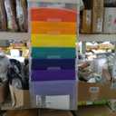 U Brands Cascading Wall Organizer, Office Supplies, Primary Colors, 6 Removable Folder Pockets, Letter Size, 14” x 34”