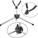 Liyafy Foldable Saxophone Bracket Alto Tenor Sax Stand Universal Wind Instrument Bracket with Leather Bag