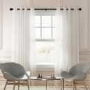 Matte Black Curtain Rod Itself is 30-144 inch 2 Pack, Fit 30 to 142, 66 to 120 inch Windows with 1 Inch Diameter Heavy Duty Adjustable Telescopic Rod, 1 Inch Diameter Splicing Extra Long