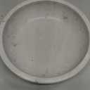 Travertine Decorative Bowl - 7.8 Diameter & 2 Height - Key Bowl for Entryway Table - Organic Modern Centerpiece - White/Gray