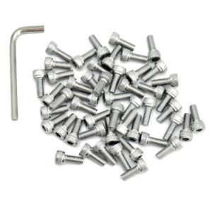 2 x M5-0.8 x 10mm Socket Head Cap Screws, Stainless Steel 18-8 (304), Allen Socket Drive, Full Thread, Bright Finish, 50 PCS