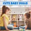 12 Pcs Mini Baby Dolls,4 inch Lifelike Realistic Tiny Baby Dolls with Animal Clothes,Cute Baby Doll Gifts for Girls Kids Birthday Baby Shower