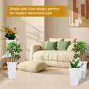 4 Pack Flower Buckets for Cut Flowers -13.4 Inch Plastic Floral Buckets Modern Square Vases for Centerpieces Display Decorative Plastic Vases for Home Office Wedding Decorations, White