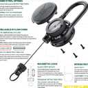 Handy Picks Golf Club Cleaner with Water Bottle Holds 5.5 OZ, Heavy Duty Metal Retractable Magnetic Clip, Waffle Microfiber Golf Towel, Ideal Water Brush Combo (Black)