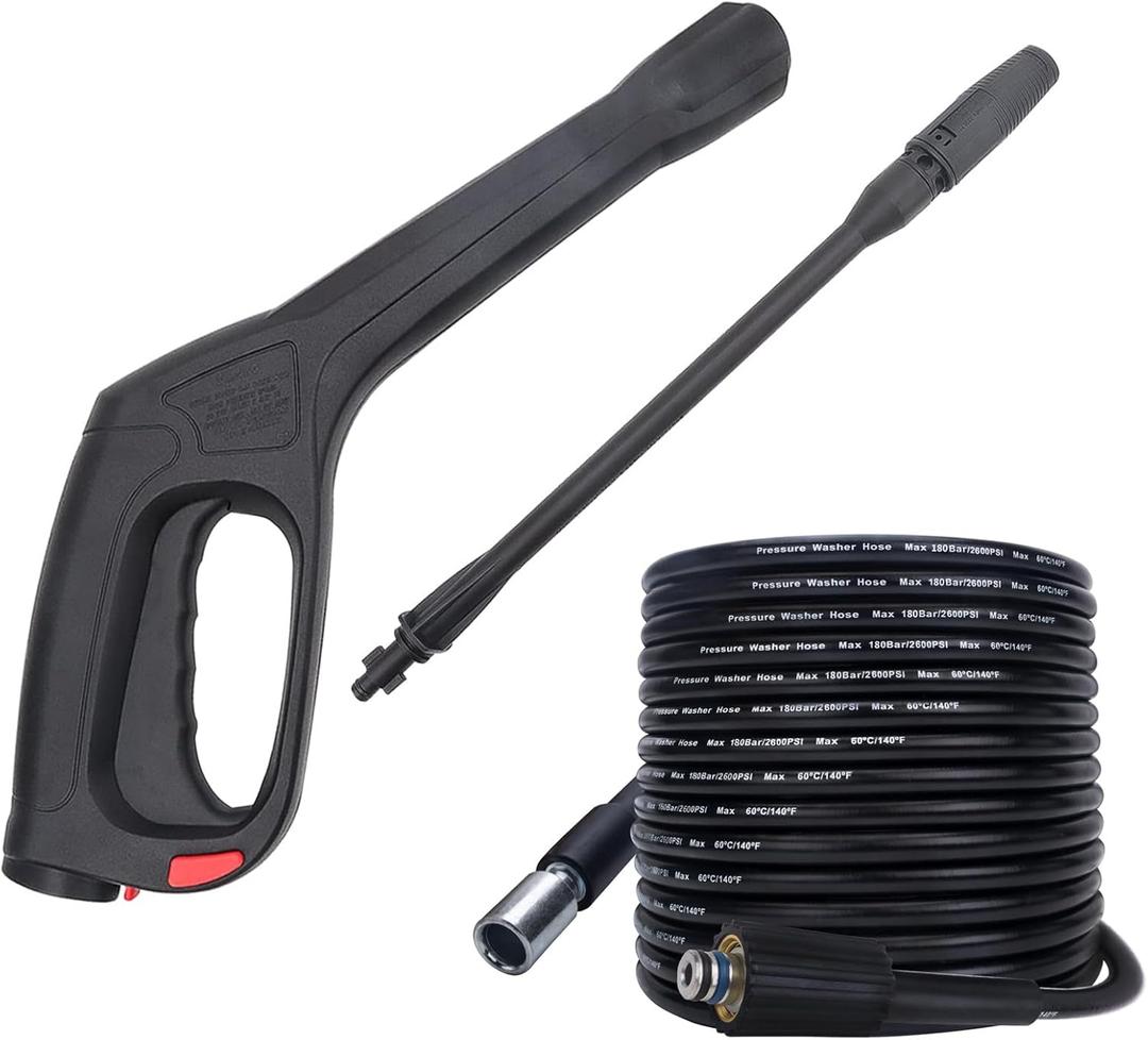 High Pressure Water Spray Gun Wand Nozzle & 32FT Hose, Replacement Pressure Washer Gun Compatible with Portland Pulsar Husky Powerwasher TaskForce TaskMaster ShopForce Electric Pressure Washers