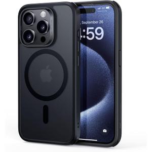 ESR for iPhone 15 Pro Max Case, Compatible with MagSafe, Military-Grade Protection, Yellowing Resistant, Scratch-Resistant Back, Magnetic Phone Case for iPhone 15 Pro Max, Classic Series,Frosted Black
