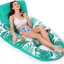 Jasonwell Inflatable Pool Float Adult - Pool Floaties Lounger Floats Raft Floating Chair Water Floaties for Swimming Pool Lake Lounge Float with Cup Holders Beach Pool Party Toys for Adults