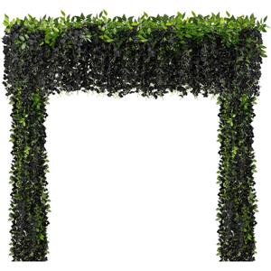 U'Artlines 10Pcs 7.2 Ft/Piece Artificial Wisteria Garland Silk Fake Black Wisteria Flowers Hanging Greenery Vines Garlands Rattan for Home Garden Wedding Arch Party Indoor Outdoor Dcor
