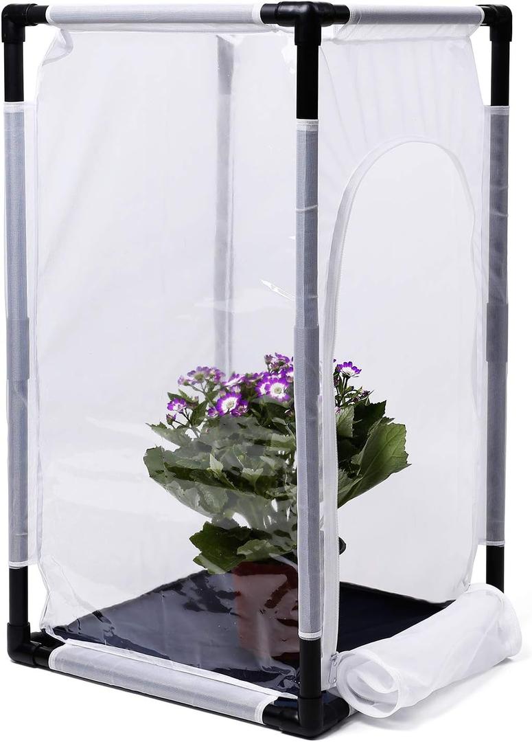 RESTCLOUD 30" Large Monarch Butterfly Habitat Cage, Outdoor Insect Mesh Cage Terrarium 16.5" x 16.5" x 30"