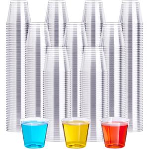 1 OZ 500 Pack Plastic Shot Glasses, Disposable Cups, 1 Ounce Tasting Cups Party Cups Perfect for Whiskey, Tasting, Food Samples, and Parties