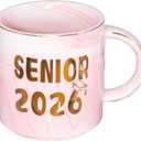 Senior 2026 Gifts Coffee Mug - Cute Graduation Class of 2026 Gifts for Her Sister Daughter Students on Senior Night - Pink Coffee Cup 11.5oz