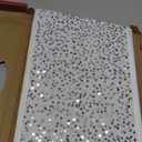 Transform Your Christmas Tree with Sunshine's Sparkling Sequin Tree Skirt - 33.5" Large Size, Christmas Tree Collar for Holiday Home Decor(White)