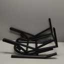 VEVOR Folding Chair Rack, 150 LBS Capacity, Heavy-Duty Chair Cart for Stacking 10 Chairs, Multi-Function Metal Chair Storage Dolly with Rubber Wheels, Push-Style Chair Holder, Matte Black