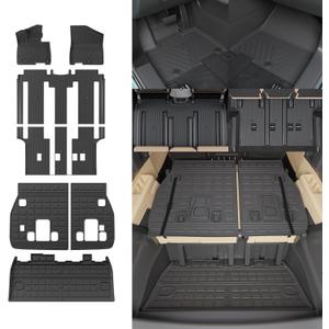Floor Mats Compatible with 2022-2025 2026 Kia Carnival 8 Seater MPV No Hybrid&Prestige Trunk Liner Cargo Liner Cargo Mat 2024 Carnival Accessories (Floor Mats+Trunk Mat+Backrest Mats) Floor Mats Compatible with 2022-2025 2026 Kia Carnival 8 Seater MPV No Hybrid&Prestige Trunk Liner Cargo Liner Cargo Mat 2024 Carnival Accessories (Floor Mats+Trunk Mat+Backrest Mats)