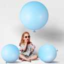 18 Pack 18/24 / 36 Inch Balloons Large Latex Giant Round Big Macaron Balloons for Wedding Birthday Party Baby Shower Decorations(Blue)