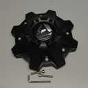 FUEL Matte Black Chrome Rivets Wheel Center Caps One (1) 1002-53B M-447 8-Lug (with Screws)