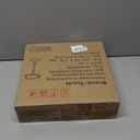 Small Round Side Table, Coffee Drink Table for Small Spaces, Modern Night Stand with Metal Leg, Weighted Iron Base Pedestal Round End Tables for Living Room, Bedroom, Narrow Corners,Sofa Couch (Rustic Brown)