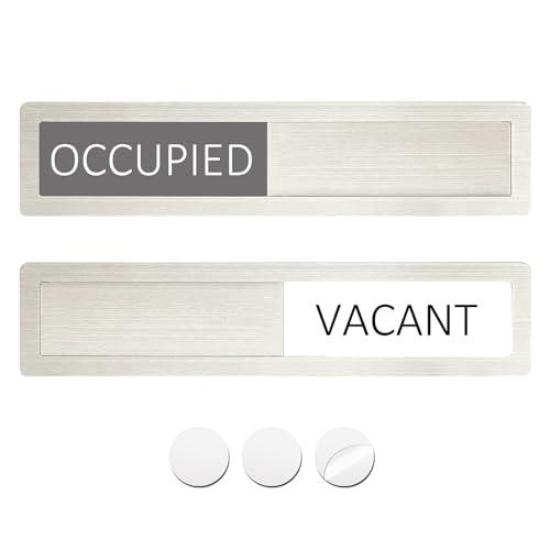 Vacant Occupied Privacy Sign, Vacant Occupied Door Sign for Home Office Restroom Conference Hotels Hospital, Slider Door Indicator Tells Whether Room Vacant or Occupied, 7'' x 1.5'' - Stainless Steel