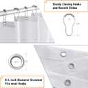 Arotive Shower Curtain for Bathroom, Dark Green and White Ombre Fabric Shower Curtain Sets with 12 Hooks, Waterproof & Machine Washable, 72x72 Inches