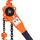 Lever Chain Hoist 3300lbs 10ft 1-1/2 ton Come Along Ratchet Puller Hoists for Heavy Duty Lifting (1.5ton)