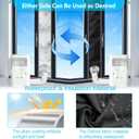 98"Sliding Door AC Vent Kit for Portable Air Conditioner Silver100%Blackout