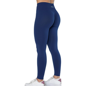AUROLA Dream Collection Workout Leggings for Women High Waist Seamless Scrunch Athletic Running Gym Fitness Active Pants Dark blue, Size small